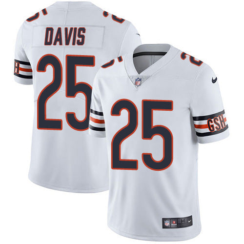 Nike Chicago Bears #25 Mike Davis White Men's Stitched NFL Vapor Untouchable Limited Jersey Men's