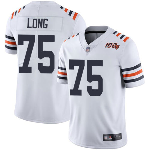 Nike Chicago Bears #75 Kyle Long White Alternate Men's Stitched NFL Vapor Untouchable Limited 100th Season Jersey Men's