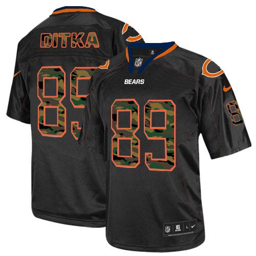 Nike Chicago Bears #89 Mike Ditka Black Men's Stitched NFL Elite Camo Fashion Jersey Men's