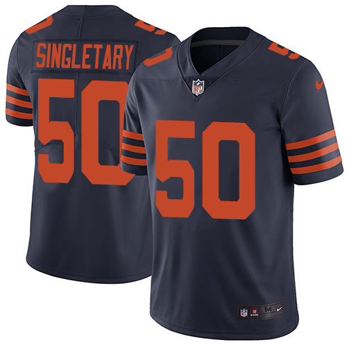 Nike Chicago Bears #50 Mike Singletary Navy Blue Alternate Men's Stitched NFL Vapor Untouchable Limited Jersey Men's