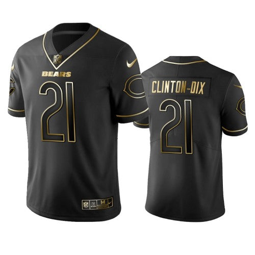 Nike Chicago Bears #21 Ha Ha Clinton-Dix Black Golden Limited Edition Stitched NFL Jersey Men's