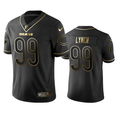 Nike Chicago Bears #99 Aaron Lynch Black Golden Limited Edition Stitched NFL Jersey Men's