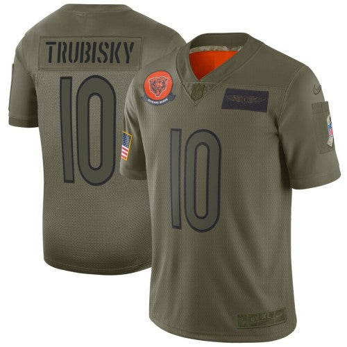 Nike Chicago Bears #10 Mitchell Trubisky Camo Men's Stitched NFL Limited 2019 Salute To Service Jersey Men's