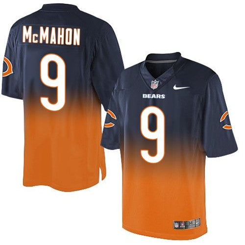 Nike Chicago Bears #9 Jim McMahon Navy Blue/Orange Men's Stitched NFL Elite Fadeaway Fashion Jersey Men's