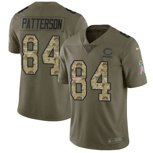 Nike Chicago Bears #84 Cordarrelle Patterson Olive/Camo Men's Stitched NFL Limited 2017 Salute To Service Jersey Men's