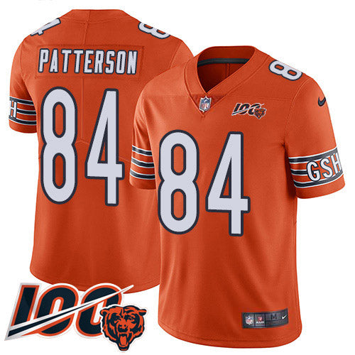 Nike Chicago Bears #84 Cordarrelle Patterson Orange Men's Stitched NFL Limited Rush 100th Season Jersey Men's