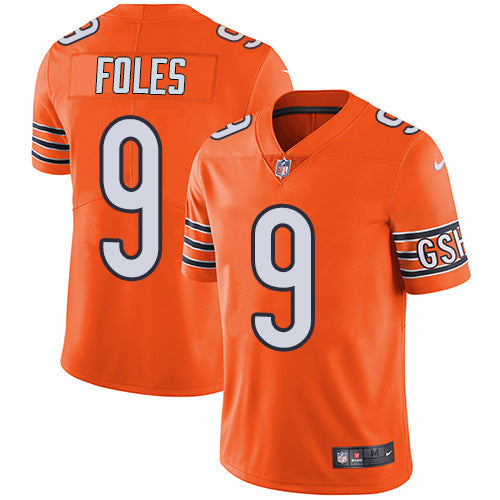 Nike Chicago Bears #9 Nick Foles Orange Men's Stitched NFL Limited Rush Jersey Men's