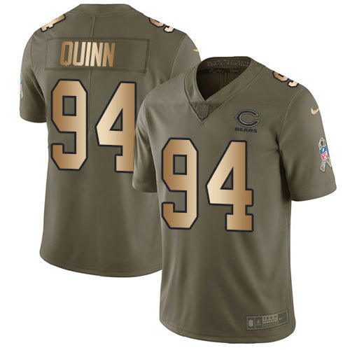 Nike Chicago Bears #94 Robert Quinn Olive/Gold Men's Stitched NFL Limited 2017 Salute To Service Jersey Men's