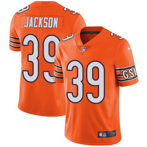 Nike Chicago Bears #39 Eddie Jackson Orange Men's Stitched NFL Limited Rush Jersey Men's