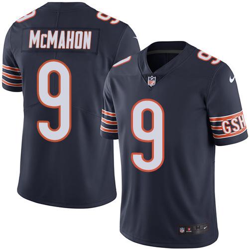 Nike Chicago Bears #9 Jim McMahon Navy Blue Team Color Men's Stitched NFL Vapor Untouchable Limited Jersey Men's