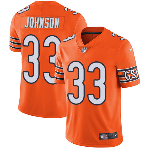 Nike Chicago Bears #33 Jaylon Johnson Orange Men's Stitched NFL Limited Rush Jersey Men's