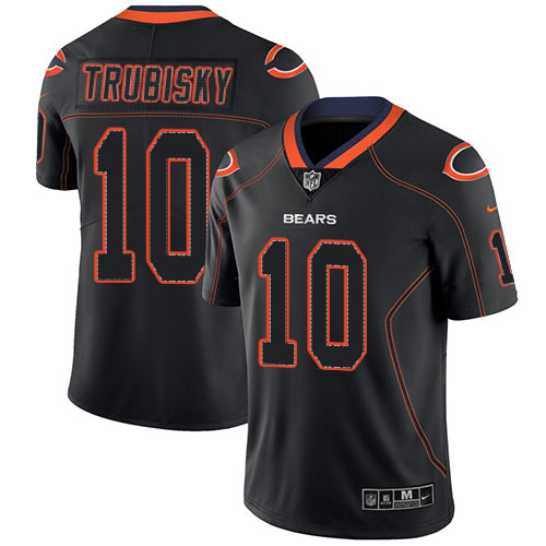 Nike Chicago Bears #10 Mitchell Trubisky Lights Out Black Men's Stitched NFL Limited Rush Jersey Men's