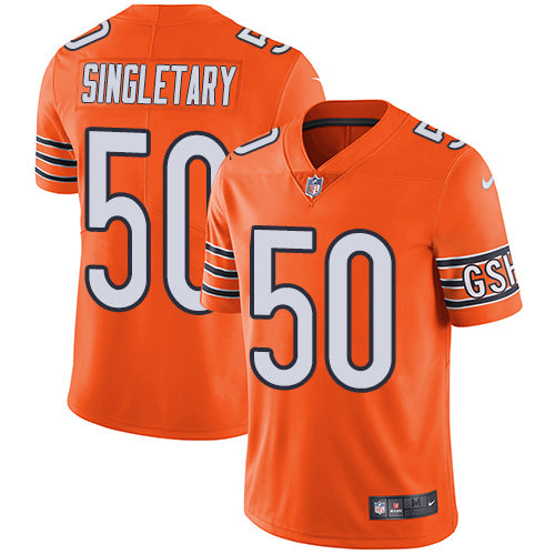 Nike Chicago Bears #50 Mike Singletary Orange Men's Stitched NFL Limited Rush Jersey Men's