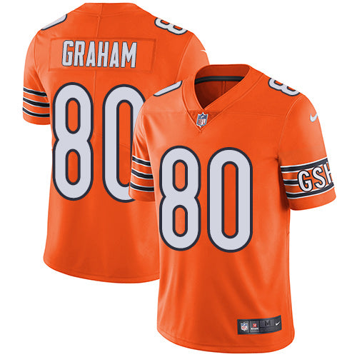 Nike Chicago Bears #80 Jimmy Graham Orange Men's Stitched NFL Limited Rush Jersey Men's