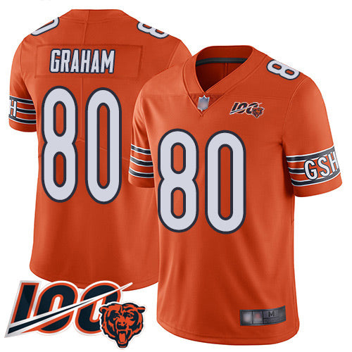 Nike Chicago Bears #80 Jimmy Graham Orange Men's Stitched NFL Limited Rush 100th Season Jersey Men's
