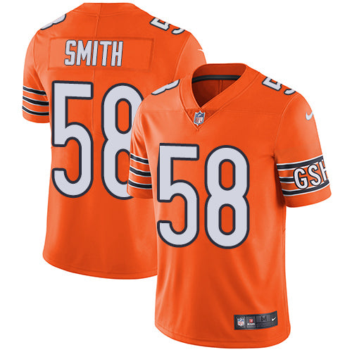 Nike Chicago Bears #58 Roquan Smith Orange Men's Stitched NFL Limited Rush Jersey Men's