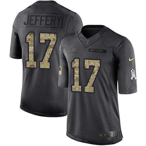Nike Chicago Bears #17 Alshon Jeffery Black Men's Stitched NFL Limited 2016 Salute to Service Jersey Men's