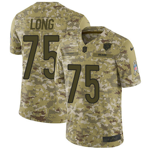 Nike Chicago Bears #75 Kyle Long Camo Men's Stitched NFL Limited 2018 Salute To Service Jersey Men's