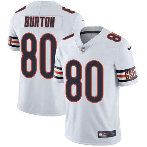 Nike Chicago Bears #80 Trey Burton White Men's Stitched NFL Vapor Untouchable Limited Jersey Men's