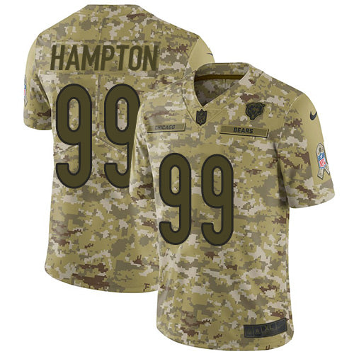 Nike Chicago Bears #99 Dan Hampton Camo Men's Stitched NFL Limited 2018 Salute To Service Jersey Men's
