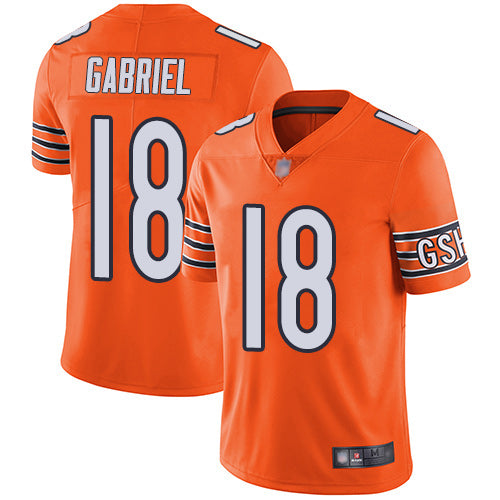 Nike Chicago Bears #18 Taylor Gabriel Orange Men's Stitched NFL Limited Rush Jersey Men's