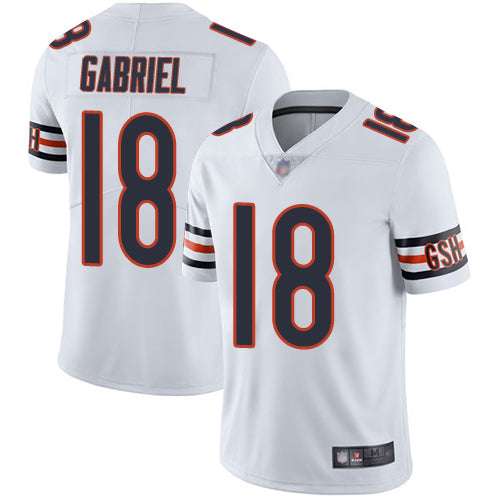 Nike Chicago Bears #18 Taylor Gabriel White Men's Stitched NFL Vapor Untouchable Limited Jersey Men's