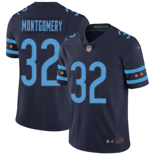 Nike Chicago Bears #32 David Montgomery Navy Blue Team Color Men's Stitched NFL Limited City Edition Jersey Men's