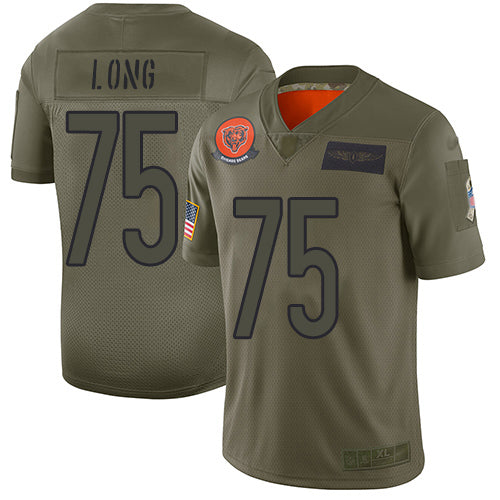 Nike Chicago Bears #75 Kyle Long Camo Men's Stitched NFL Limited 2019 Salute To Service Jersey Men's