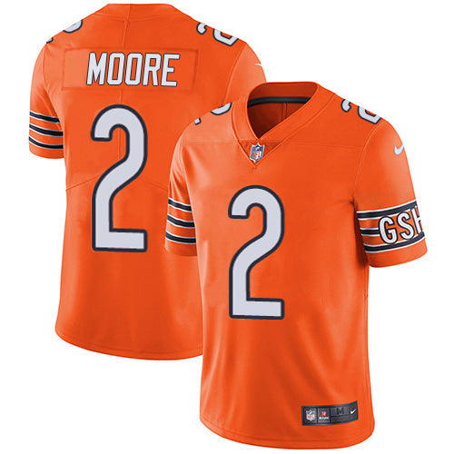 Nike Chicago Bears #2 D.J. Moore Orange Men's Stitched NFL Limited Rush Jersey Men's