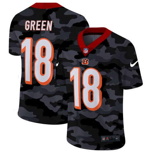 Cincinnati Cincinnati Bengals #18 A.J. Green Men's Nike 2020 Black CAMO Vapor Untouchable Limited Stitched NFL Jersey Men's
