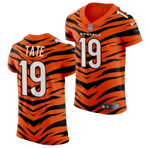 Nike Cincinnati Bengals #19 Auden Tate Men's 2021-22 Orange City Edition Elite NFL Jersey Men's