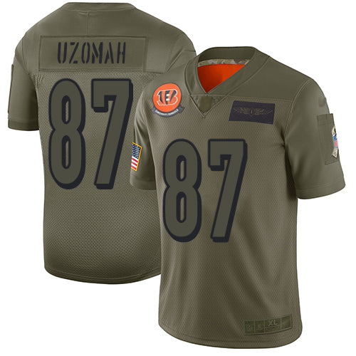 Nike Cincinnati Bengals #87 C.J. Uzomah Camo Men's Stitched NFL Limited 2019 Salute To Service Jersey Men's
