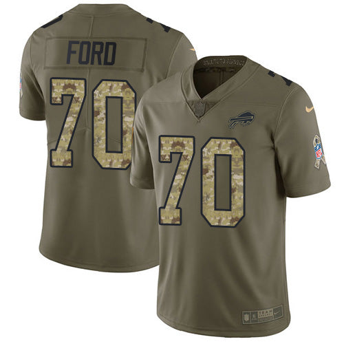 Nike Buffalo Bills #70 Cody Ford Olive/Camo Men's Stitched NFL Limited 2017 Salute To Service Jersey Men's