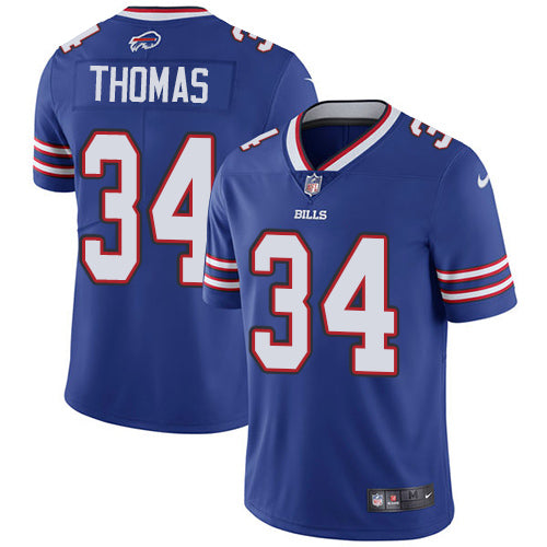 Nike Buffalo Bills #34 Thurman Thomas Royal Blue Team Color Men's Stitched NFL Vapor Untouchable Limited Jersey Men's