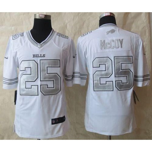 Nike Buffalo Bills #25 LeSean McCoy White Men's Stitched NFL Limited Platinum Jersey Men's