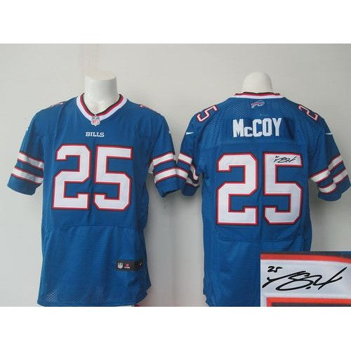 Nike Buffalo Bills #25 LeSean McCoy Royal Blue Team Color Men's Stitched NFL Elite Autographed Jersey Men's