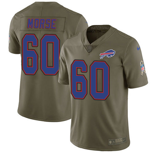 Nike Buffalo Bills #60 Mitch Morse Olive Men's Stitched NFL Limited 2017 Salute To Service Jersey Men's