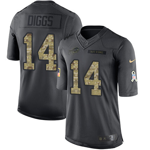 Nike Buffalo Bills #14 Stefon Diggs Black Men's Stitched NFL Limited 2016 Salute to Service Jersey Men's