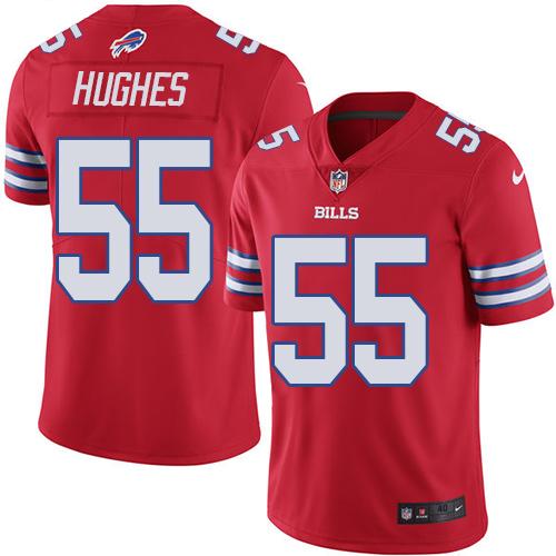 Nike Buffalo Bills #55 Jerry Hughes Red Men's Stitched NFL Elite Rush Jersey Men's