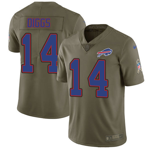 Nike Buffalo Bills #14 Stefon Diggs Olive Men's Stitched NFL Limited 2017 Salute To Service Jersey Men's