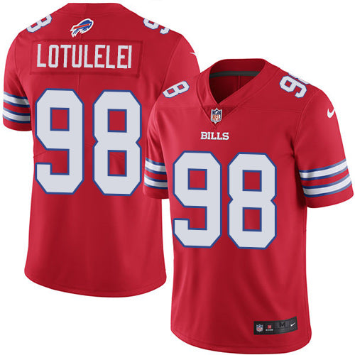 Nike Buffalo Bills #98 Star Lotulelei Red Men's Stitched NFL Limited Rush Jersey Men's