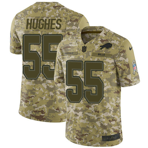 Nike Buffalo Bills #55 Jerry Hughes Camo Men's Stitched NFL Limited 2018 Salute To Service Jersey Men's