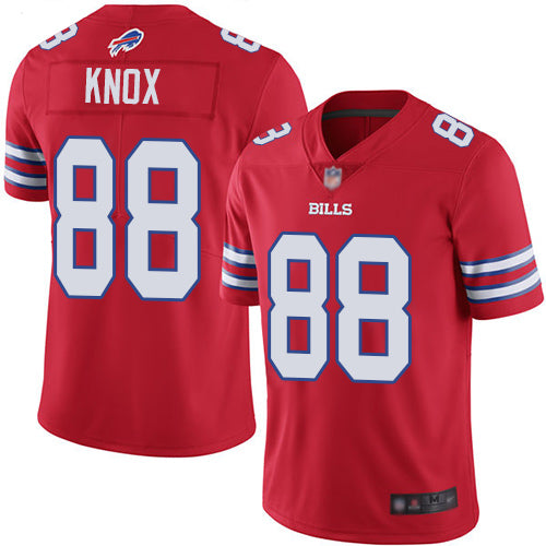 Nike Buffalo Bills #88 Dawson Knox Red Men's Stitched NFL Limited Rush Jersey Men's