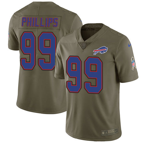 Nike Buffalo Bills #99 Harrison Phillips Olive Men's Stitched NFL Limited 2017 Salute To Service Jersey Men's