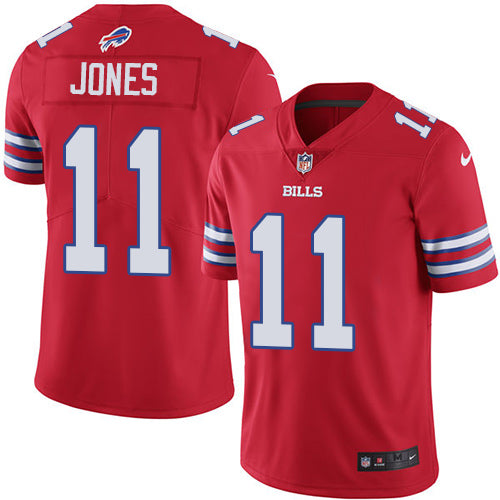 Nike Buffalo Bills #11 Zay Jones Red Men's Stitched NFL Limited Rush Jersey Men's