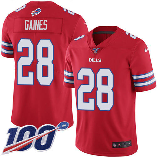Nike Buffalo Bills #28 E.J. Gaines Red Men's Stitched NFL Limited Rush 100th Season Jersey Men's