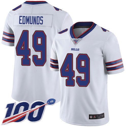 Nike Buffalo Bills #49 Tremaine Edmunds White Men's Stitched NFL 100th Season Vapor Limited Jersey Men's