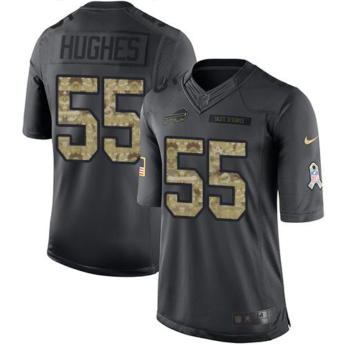 Nike Buffalo Bills #55 Jerry Hughes Black Men's Stitched NFL Limited 2016 Salute To Service Jersey Men's