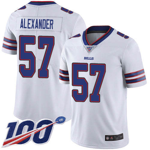 Nike Buffalo Bills #57 Lorenzo Alexander White Men's Stitched NFL 100th Season Vapor Limited Jersey Men's