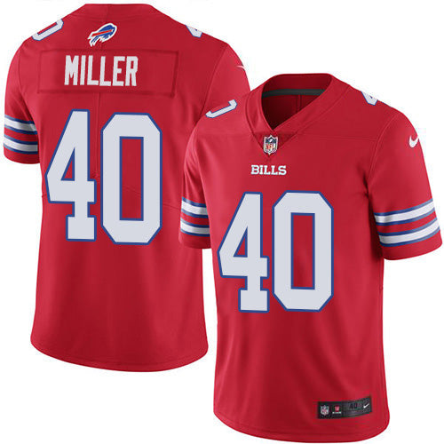 Nike Buffalo Bills #40 Von Miller Red Men's Stitched NFL Elite Rush Jersey Men's